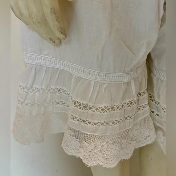 Victorian 1880s antique White Lace Trim Bloomers underpants, authentic rare EC
